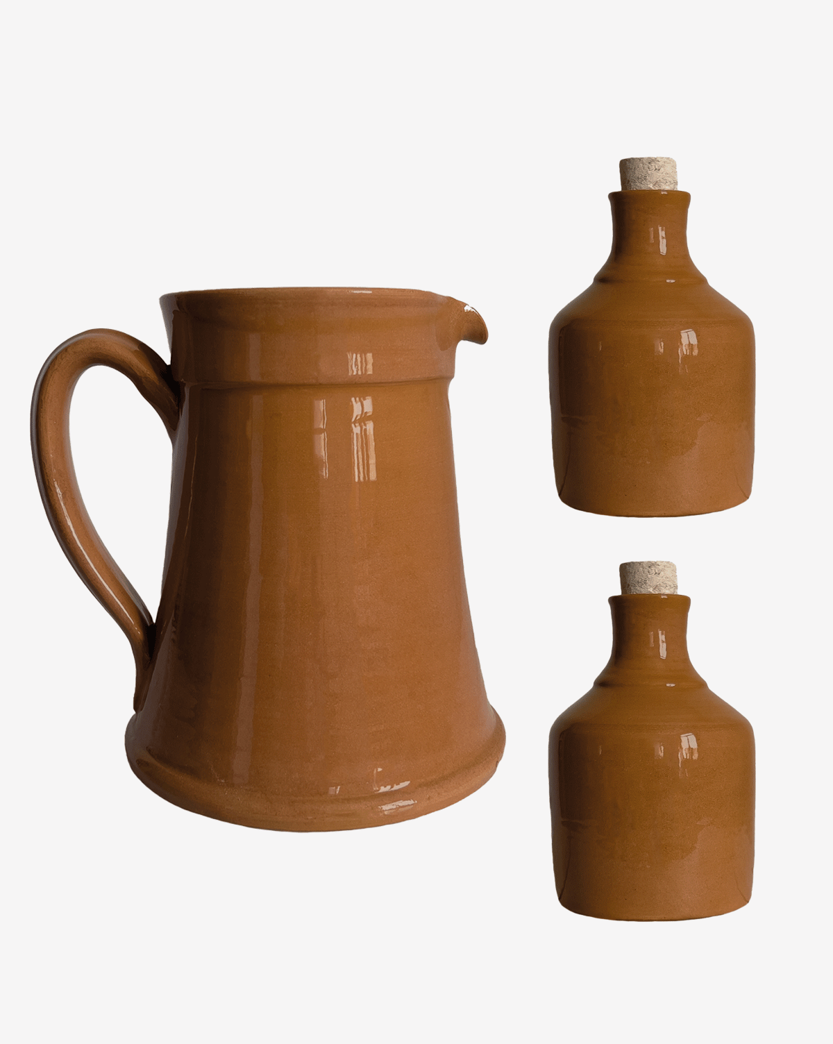 3-teiliges Set Krug & Ölflasche
