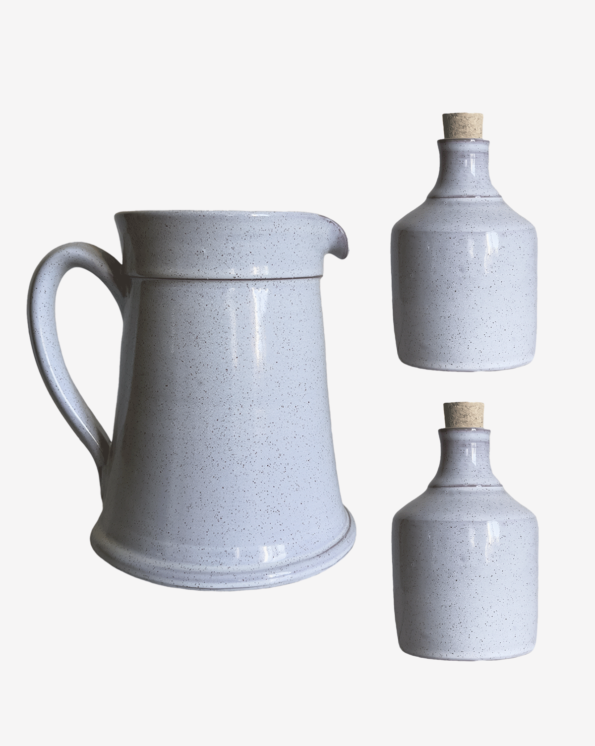 3-teiliges Set Krug & Ölflasche