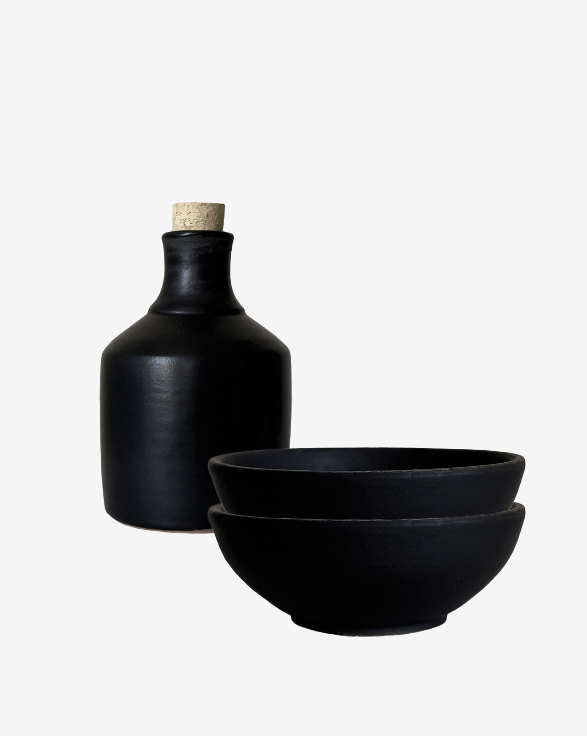 Set Antipastischale & Ölflasche schwarz